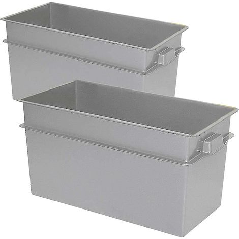BRB 2 konische Mehrzweckbehälter, LxBxH 790x400x410 mm, 100 Liter, grau