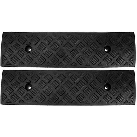 2 PCS Curb Ramp for Driveway Heavy Duty Threshold Ramp Car Driveway Curb Ramps Threshold Ramp for Cars Motorcycles Bicycles and Wheelchairs Black Black (1/4)