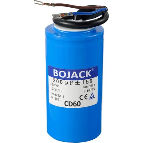 200 uF 250 V AC 200 MFD CD60 Condensateur de Démarrage Condensateur de Course de Moteur de Cylindre avec Fil (1/3)