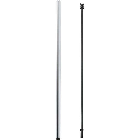 Tuyau Douche Flexible - 180 cm - Rouge - Raccords Coniques Chromés - Pour Cabine Douche et Baignoire - 1 Pièce (1/3)