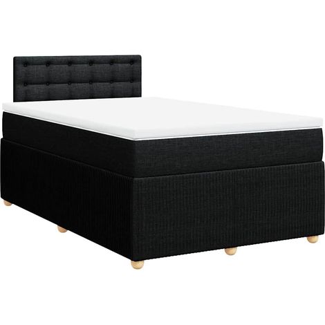 Maison Exclusive - Giroletto a Molle con Materasso Nero 120x200 cm in Tessuto (1/5)
