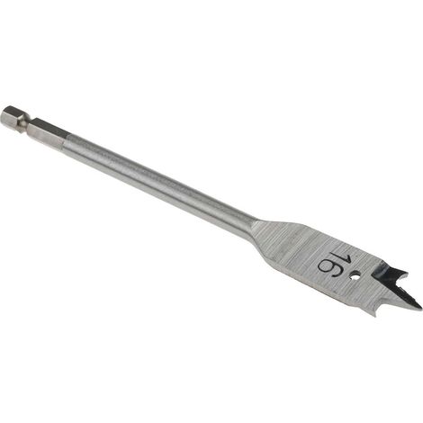 Foret Acier chrome vanadium RS PRO Foret à bois plat 16mm x 152,4 mm ( Prix pour 1 ) (1/3)