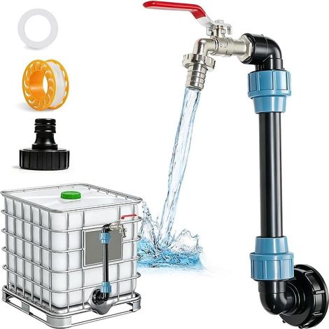Robinet IBC à Col de Cygne 3/4" en Laiton avec Raccord S60x6 (1/5)