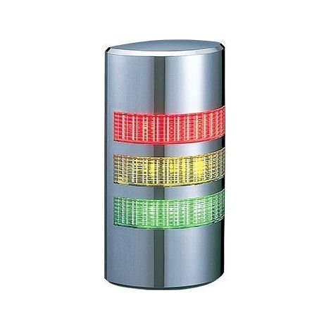 [NEUWERTIG] B-Ware Patlite Led Halbsäule (Chrom) Zur Wandmontage Inkl. R Y G, We 302 Ryg Signalturm