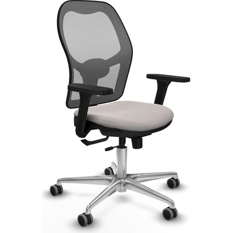 Chaise piqueras y crespo Jorquera gris cuir synthétique blanc (1/2)