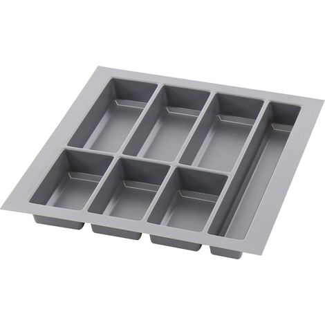 Agoform Besteckeinsatz Classico kürzbar 490x440x50,5mm, Kunststoff schiefergrau