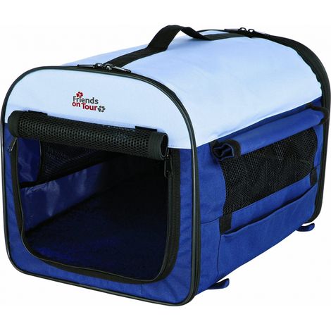 Trixie Transport-Hütte dunkelblau/hellblau S 50 × 50 × 60 cm