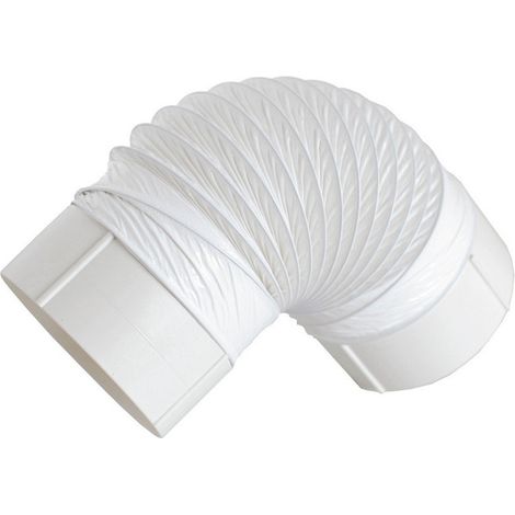 Manchon flexible Max 60 cm pour tube Ventilation Rond Ø100 Blanc - First Plast