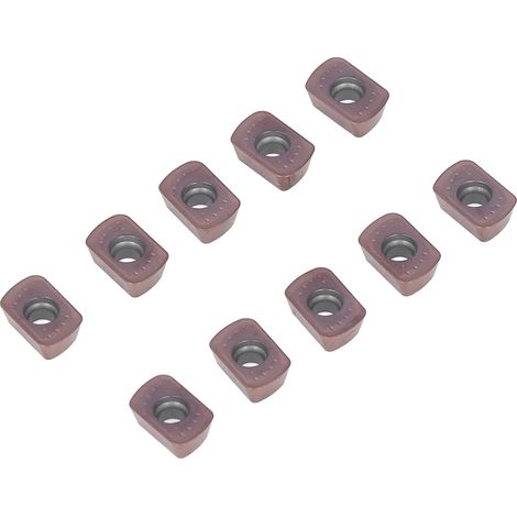 Lot de 10 plaquettes de coupe indexables en carbure revêtues pour tournage et fraisage, outil de coupe CNC pour acier (1/5)