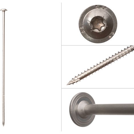 Vis à tête disque en acier inoxydable 8.0 x 300 mm Torx - Boîte (1/3)