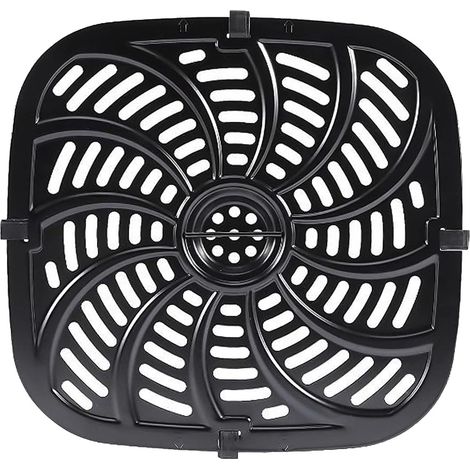 Friteuse à air chaud, poêle griller, séparateur d'aliments, noir (1/5)