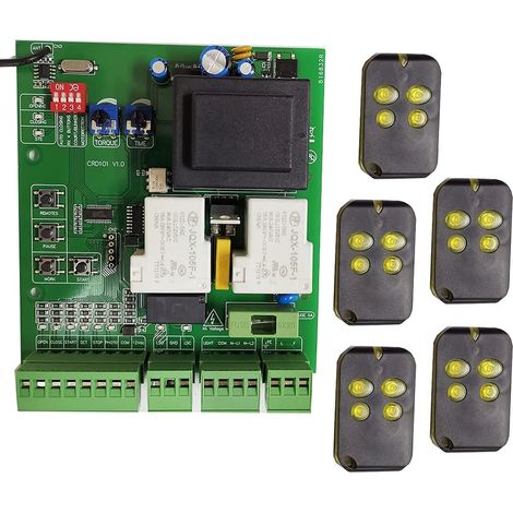 Version Universelle de Fluiding Gate Motor Coverboard Motherboard Remplacé La Carte de Circuit imprimé Peut correspondre à 433,92 MHz Rolling Code Remote(1 Board 5 remtoe) (1/5)
