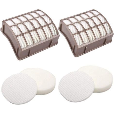 Remplacement pour filtre Shark Navigator dlx NV60 NV70 NV80 Filtres de rechange, NV71, NV90, UV420 NV90 26 NV95 NV130 NV141 et NVC80C, à comparer avec la pièce n° XFF80 et XHF80 (2 filtres Hepa (1/4)