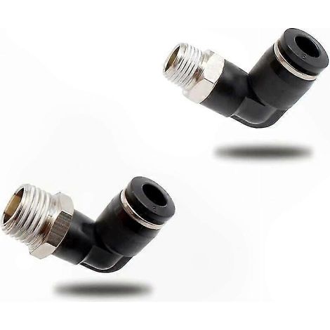 Pneumatik-Fittings, 4er-Set, Schnellverschluss-Winkelverbinder (Außengewinde), Größen 8 mm und 1/4 Zoll, ideal für Heimwerkerprojekte (1/5)