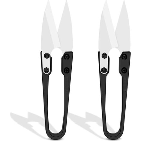 2 Pack Ceramic Insulated Scissors Rust Resistant Non Conductive Small Scissors for Phone Repair Battery Cable Cutting Fishing Line Wire Handy Tools for (1/5)