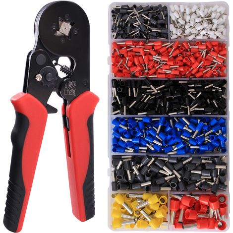 DAYTOOLS Crimpzangen Set mit 1200 Aderendhülsen