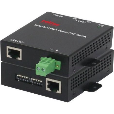 Splitter PoE++ Roline 128W custodia metallica montaggio DIN