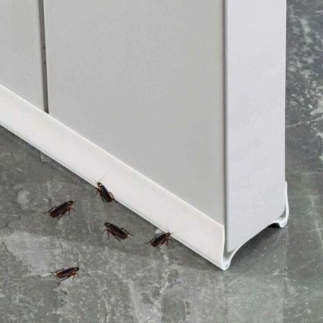 Joint d'étanchéité pour bas de porte, joint d'isolation thermique et acoustique flexible, joint d'étanchéité pour bas de porte, joint de porte auto-adhésif, joint d'étanchéité de 96 cm (double blanc)