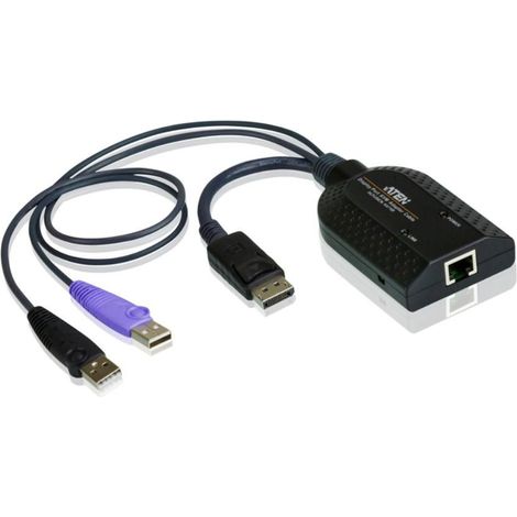 Cable adaptador KVM USB-DisplayPort a Cat5e/6 de Aten (módulo de CPU), KA7169-AX