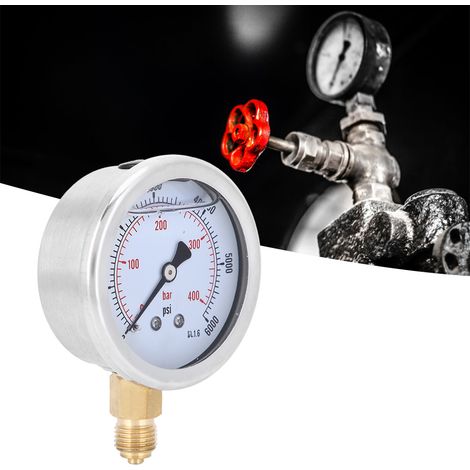 TSPGG604400bar 1/4BSP Y60 Radial-Öldruckmanometer für Maschinen (1/5)