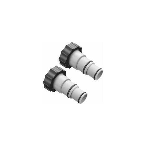 Adaptateur de tuyau de rechange avec collier pour piscine hors sol Intex, adaptateur de tuyau de 1,5" à 1,25" pour pompes filetées (2 pièces) - Crezuo (1/4)