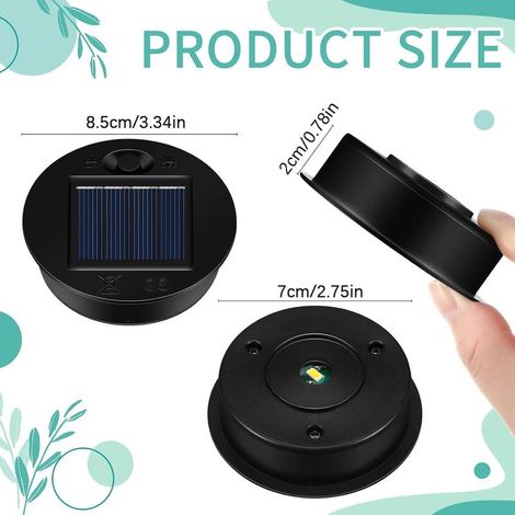Ersatz-Solarlampe, 6 Stück 8,5 cm Ersatz-Solarabdeckungen, wasserdichtes Solarpanel-Ersatzteil für Laterne, Solarpanel für Laterne, Ersatz-Solarabdeckungen (1/5)