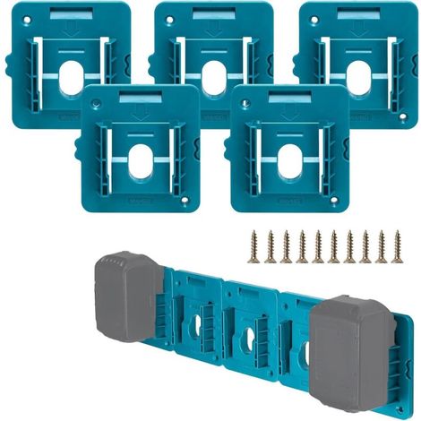 Set mit 5 Batteriehaltern für Makita 18V für BL1860 BL1850 BL1840 BL1830 (mit 10 Schrauben, Batterie nicht enthalten) (1/4)