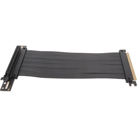 20 cm langes schwarzes, flexibles 90°-PCIe-3.0-x16-Verlängerungskabel für Grafikkarten