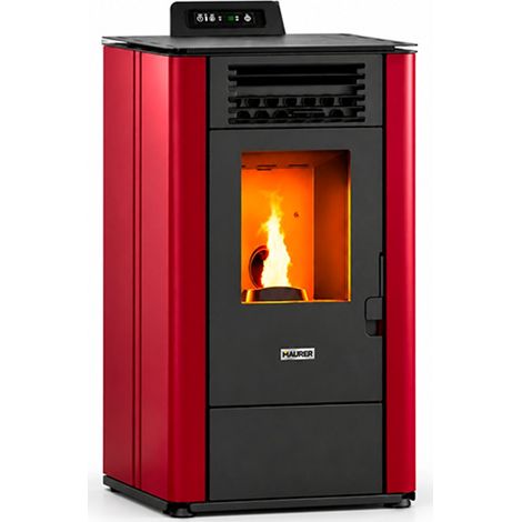 STUFA PELLET CANALIZZATA 12KW MAURER BORDEAUX