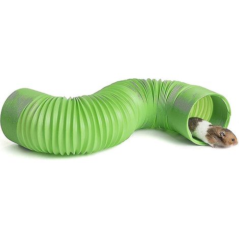Spieltunnel für Kleintiere, lustiges Spielzeug, Röhrentunnel für Hamster, Trainingsmöglichkeit, Versteck für Meerschweinchen und Ratten (grün)