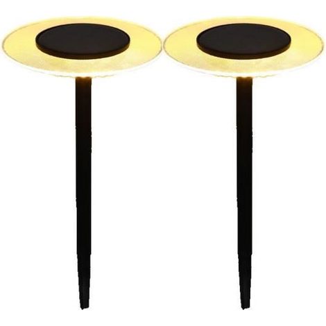 Lumisky 2x balizas solares UFO negras para jardín exterior (1/4)