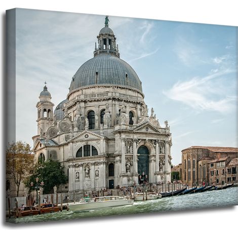 Leinwandgemälde Architektur Bibliothek 50x40 cm Italien Europa Stil Barock
