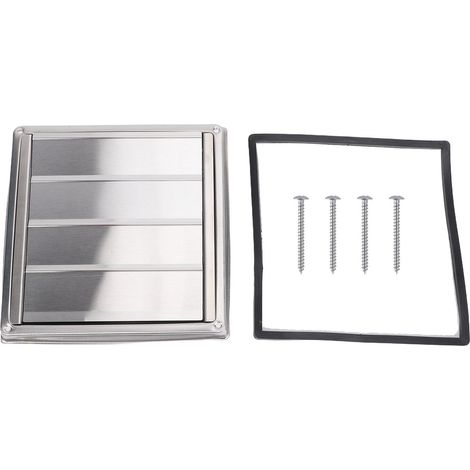 Grille de ventilation carrée à persiennes de 12,7 cm (5 pouces) en acier inoxydable 304 avec écran intégré pour salle de bain, bureau ou maison (1/5)