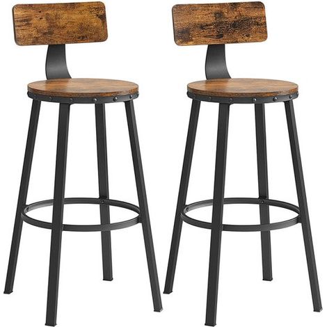 Lot de 2 tabourets avec dossier (1/5)