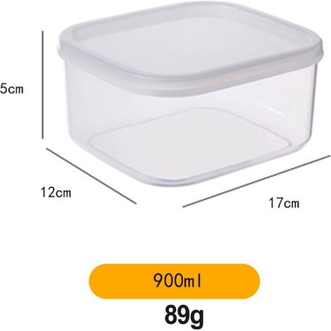 Boîte De Rangement Alimentaire - En Polypropylène - Micro-ondes Et Congélateur - Transparente - 1 Pièce (1/3)