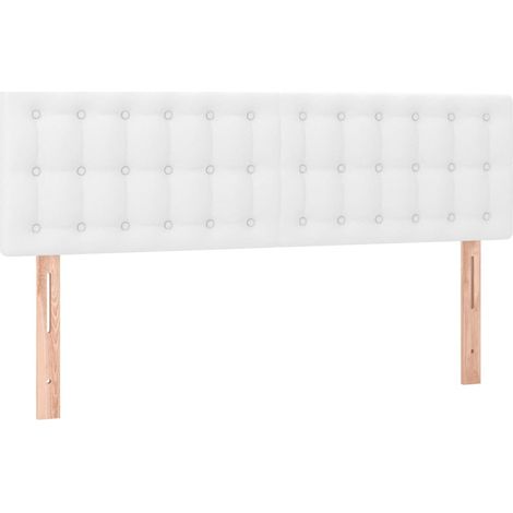 Maison Exclusive - Kopfteile Weiß 144x5x78/88 cm Kunstleder (1/5)