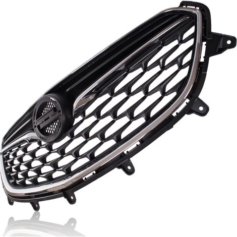 Opel Mokka 16-19 Kühlergrill zwischen den Scheinwerfern SCHWARZ + CHROM (1/5)