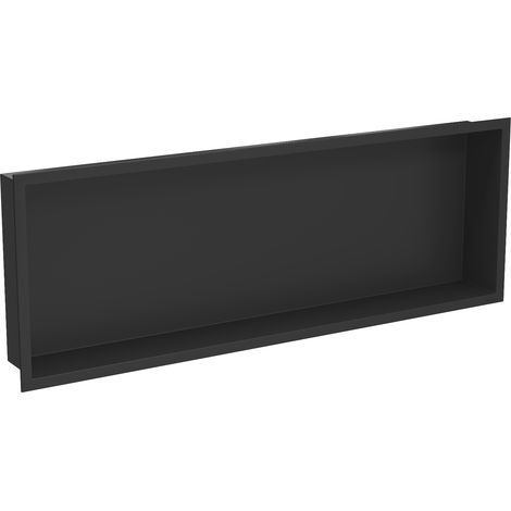 Mexen X-Wall-R étagère encastrée avec rebord 90 x 30 cm, noire - 1970903010 (1/5)