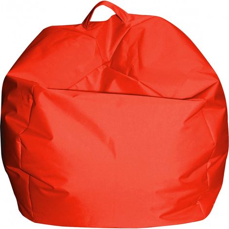 Dmora Pouf élégant, couleur orange, Mesure 65 x 50 x 65 cm (1/3)