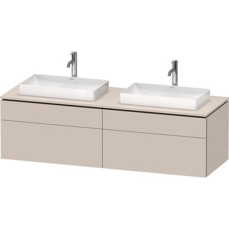 DURAVIT LC4873B83830000 L-Cube meuble sous-lavabo KWTU blanc, 1620x550x482 mm, taupe