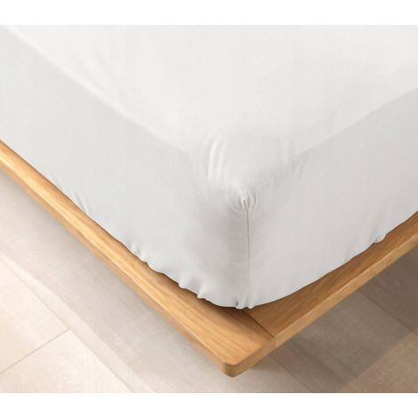 Douceur d'intérieur Lenzuolo con Angoli Bio Cotone Bianco 140x190 cm