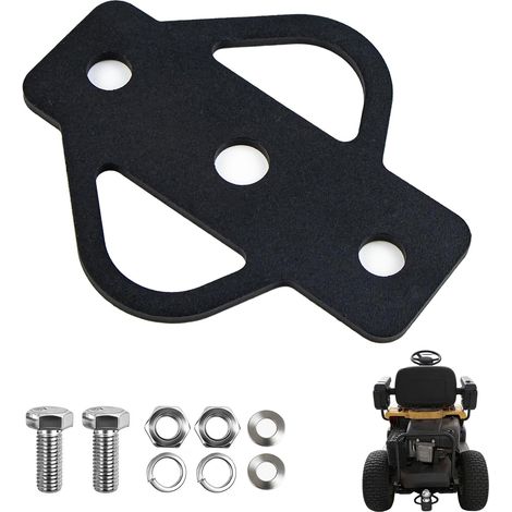 Attelage pour Tracteurs Tondeuses, Attelage à Boule pour Tracteur Tondeuse, Accessoires Universels en Acier pour Tondeuses à Gazon, Raccord Métallique pour Remorque de Tracteur Tondeuse avec Boulon (1/5)