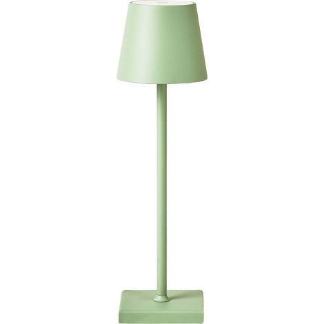 Table Lamp Light Green Aluminium Indoor Outdoor Modern with Touch Switch USB Cable Charging Wireless BACEIRO