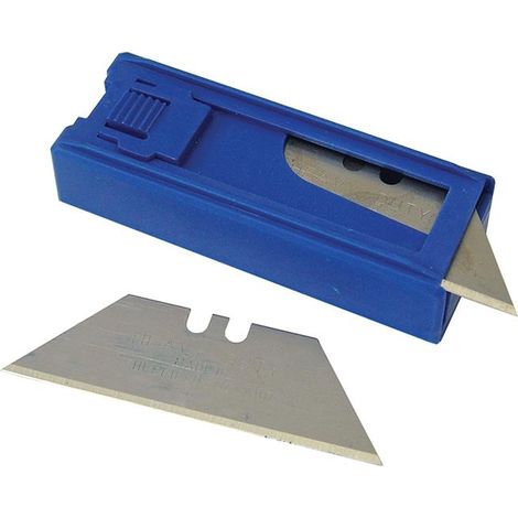 Faithfull Heavy-Duty Trimming Knife Blades Dispenser (10 Pieces) - Durable Replacement Blades for Precision Cutting (1/4)