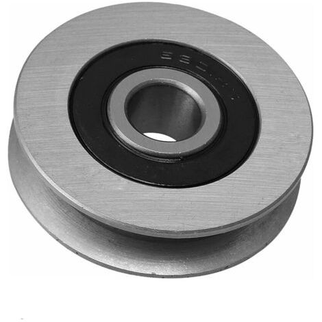 LaBlanc - Puleggia a U in acciaio con cuscinetto in ferro da 12 x 50 x 13 mm per puleggia con carico di 512 kg, ruota di trascinamento per attrezzature industriali