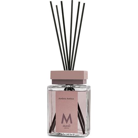 Muhà Luxe Perfume Diffusore Ambiente con Bastoncini Ambra Antica 100 Ml