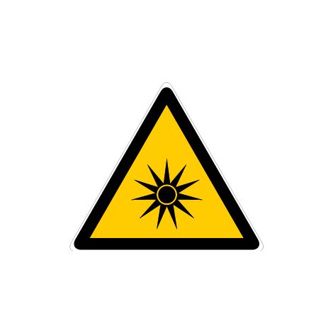 Panneau Danger rayonnement optique - Rigide Triangle 100mm - 4180342