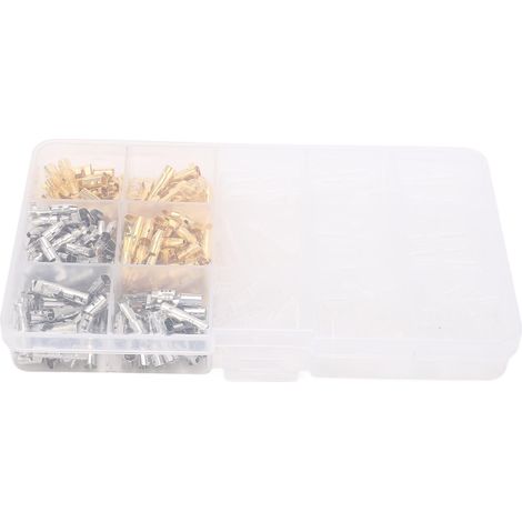 Kit 360 pièces cosses plates mâle et femelle en laiton, connecteurs à sertir haute conductivité, assortiment pour câblage électrique (1/5)