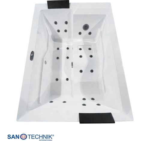 Outdoor Whirlpool ZADAR WHITE inkl. Abdeckung + Stiege 190x140x70 cm frostsicher (1/5)