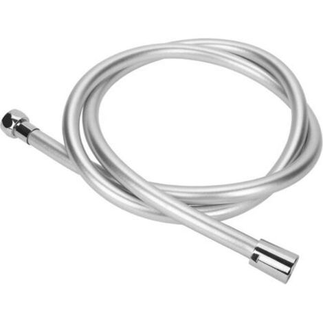 Tuyau de douche flexible en PVC argenté de 2m, pour pomme de douche à main de salle de bain (1/5)